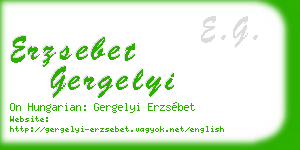 erzsebet gergelyi business card