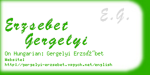 erzsebet gergelyi business card